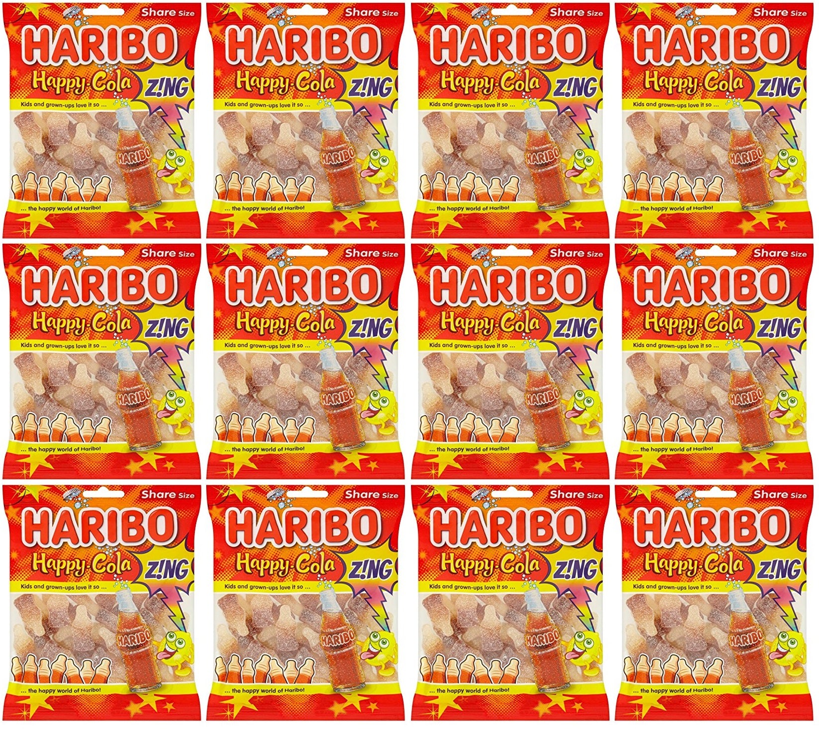 12 x Haribo Happy Cola Zing - 140GM