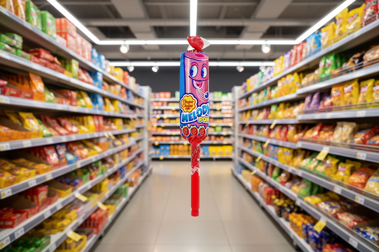 12 x Chupa Chups Melody Pops Strawberry 18G