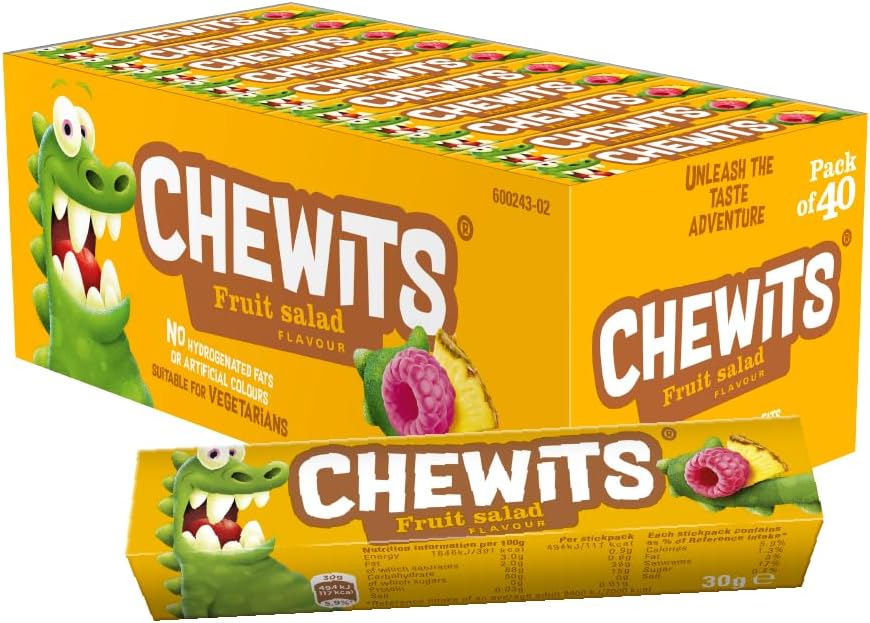 40 x Chewits Fruit Salad Flavour 30G