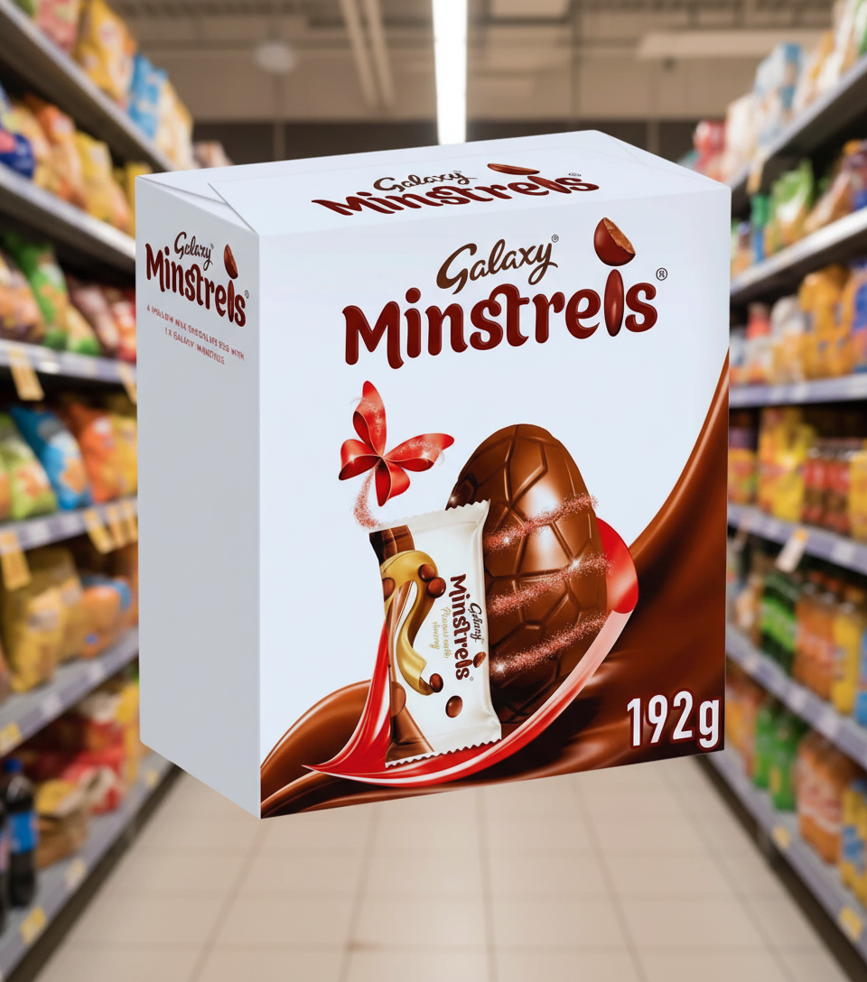 4 x Galaxy Minstrels Milk Chocolate Large Easter Egg - 192GM