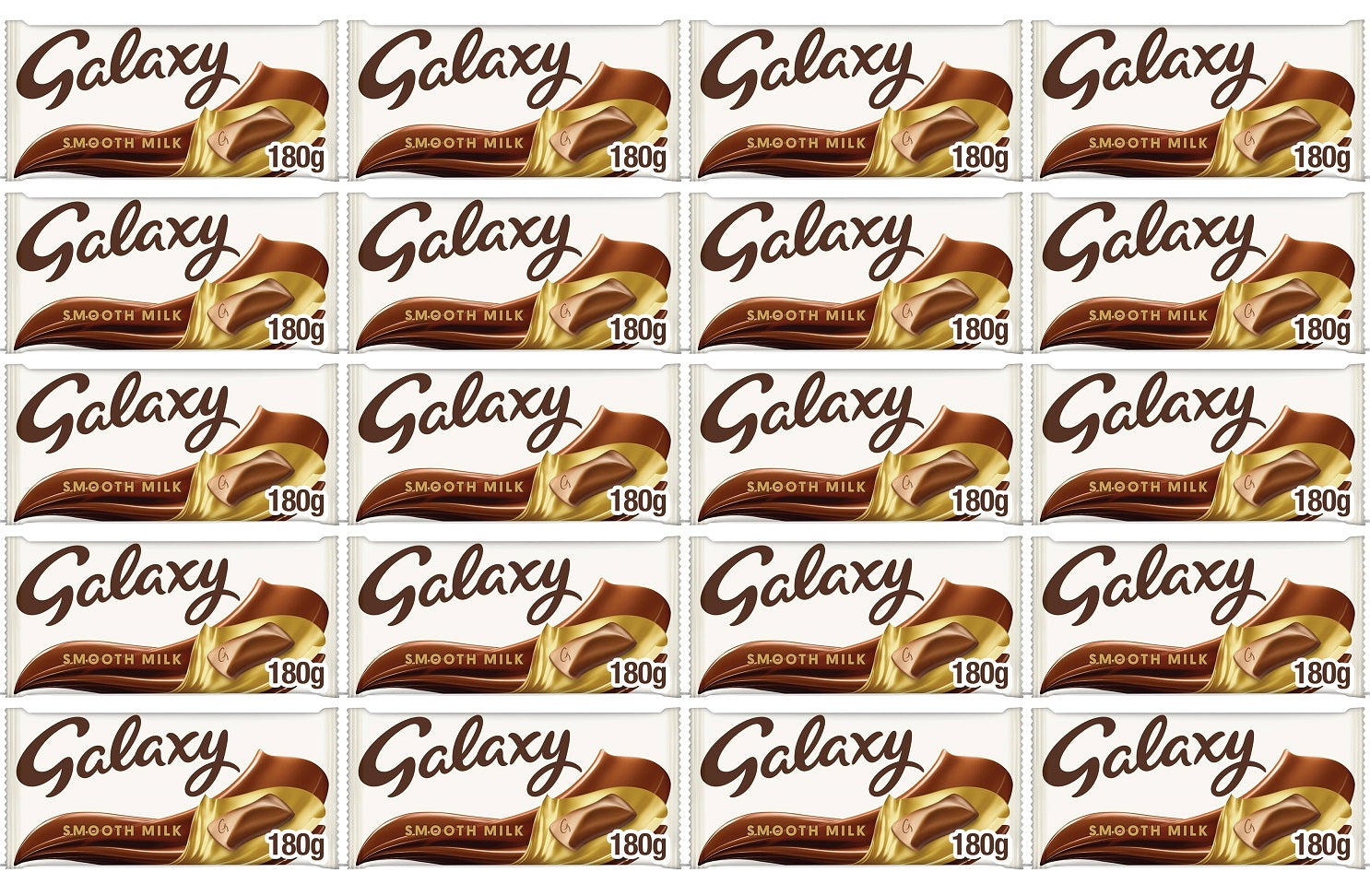 20 x Galaxy Milk Large Bar - 180GM
