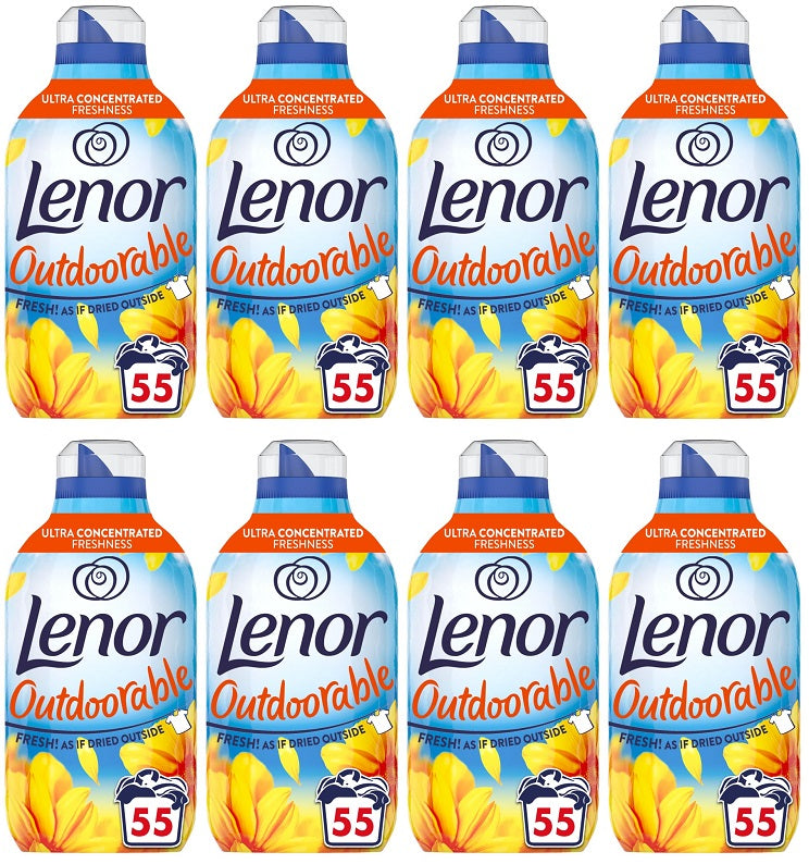 8 x Lenor Outdoorable Summer Breeze 55 Wash - 770ML