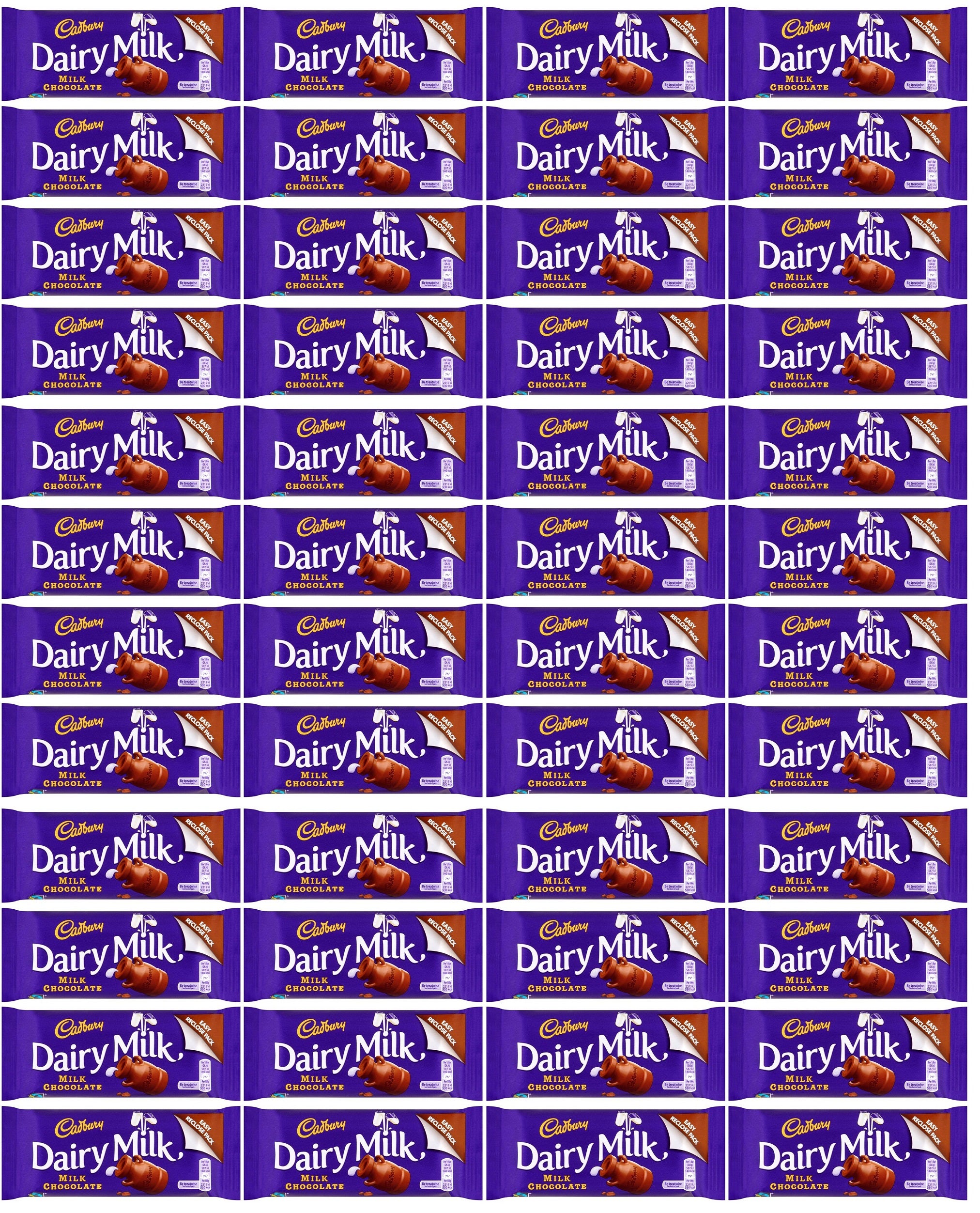 48 x Cadbury Dairy Milk Chocolate Bar 53G