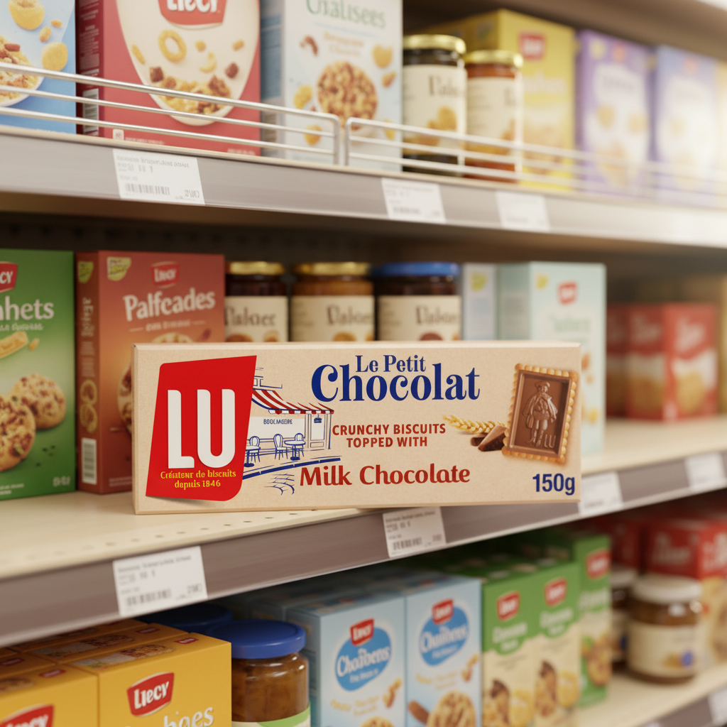 20 X Lu Le Petit Chocolate Biscuits - 150Gm