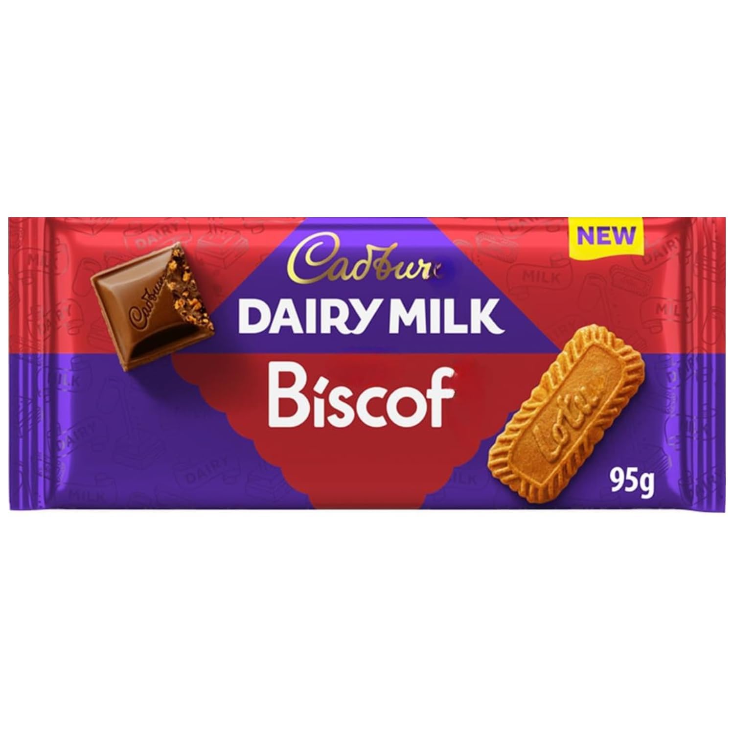 21 x Cadbury Dairy Milk Biscoff Chocolate Bar - 95GM