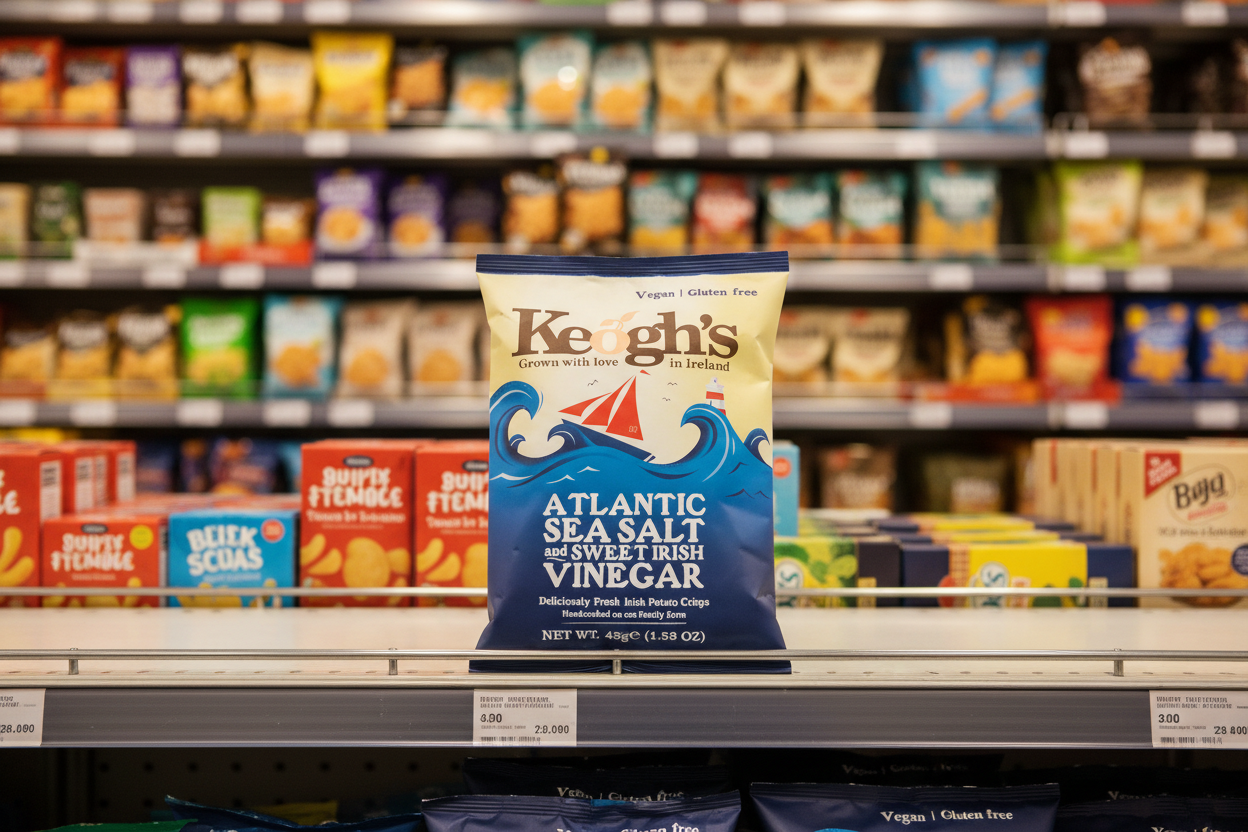 24 x Keogh's Atlantic Sea Salt And Sweet Irish Vinegar 45G