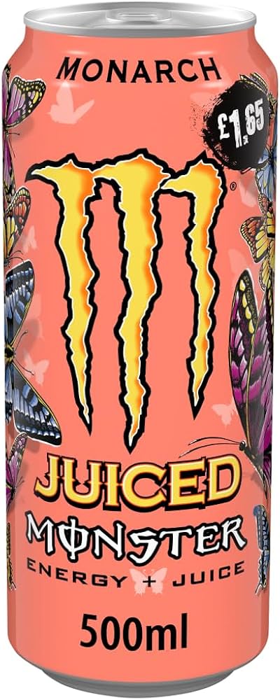 6 x Monster Monarch Juiced Energy + Juice 4 X 500Ml
