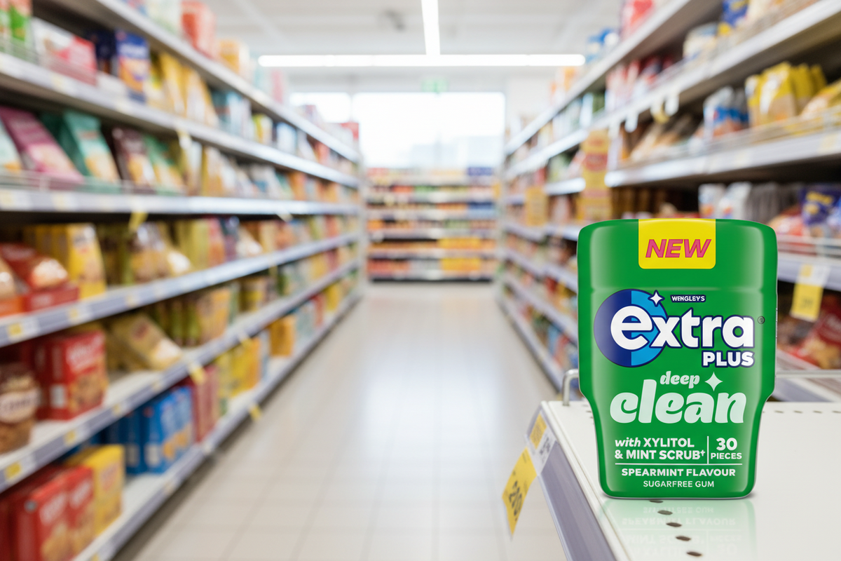 6 X Extra Plus Clean Spearmint Chewing Gum - 30 Piece