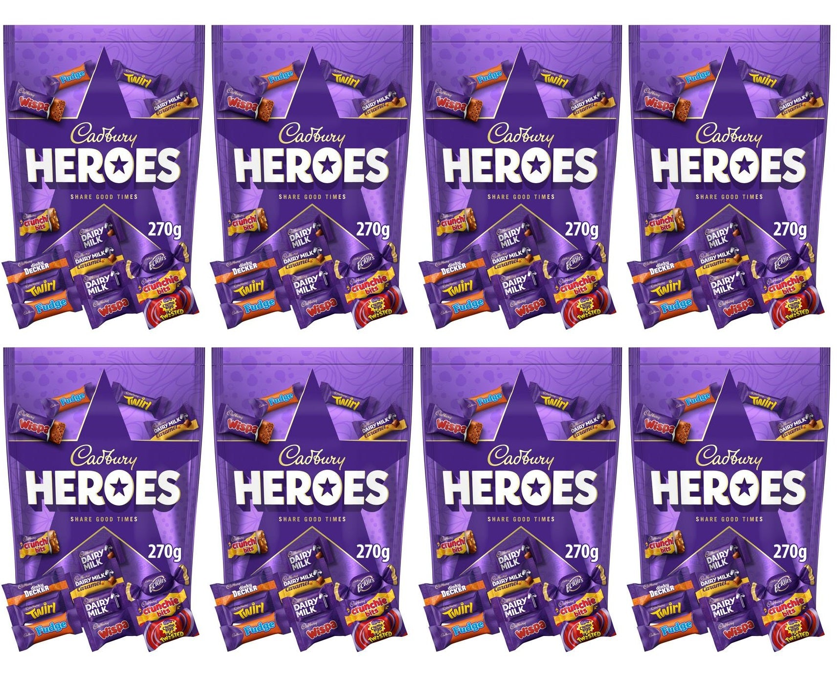 8 x Cadbury Heroes Pouch - 270GM