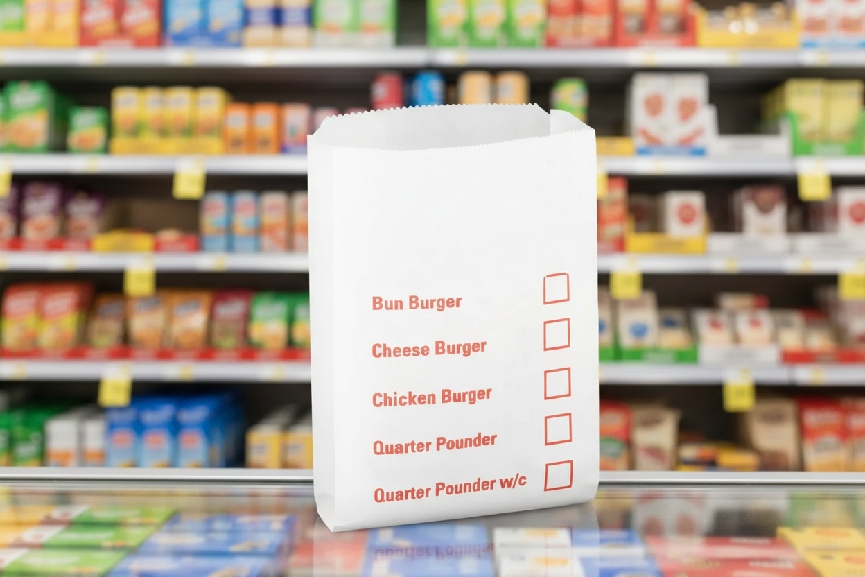 Bag Burger With Tick 1000Pk