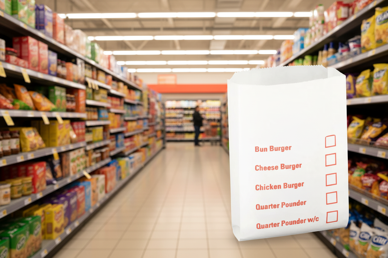 Bag Burger With Tick 1000Pk