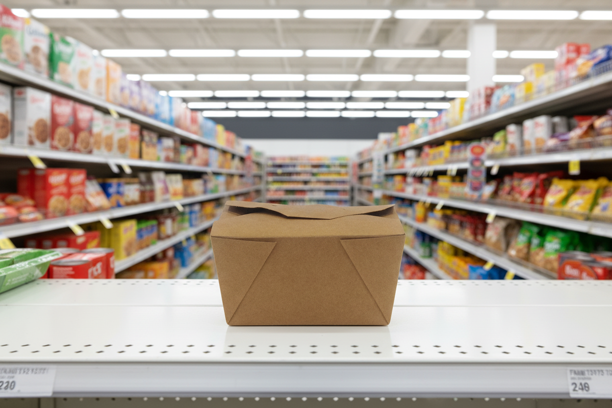 Bagasse Meal Box 2 Compartment 9 X 6