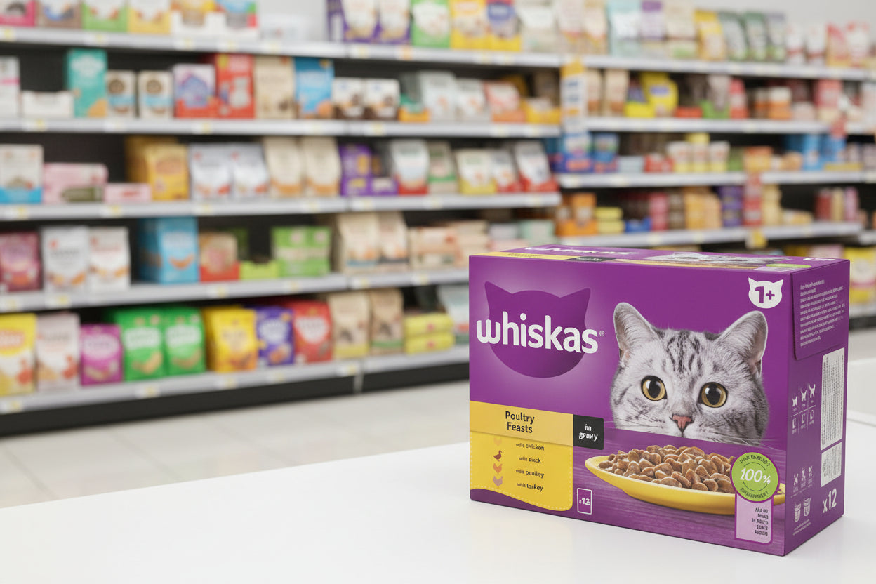 4 x Whiskas 1+ Poultry Feasts In Gravy 12 X 85G (1.02Kg)