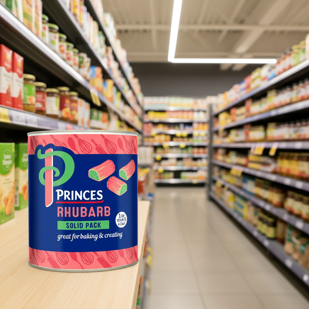 6 x Princes Rhubarb Solid Pack 2.82Kg