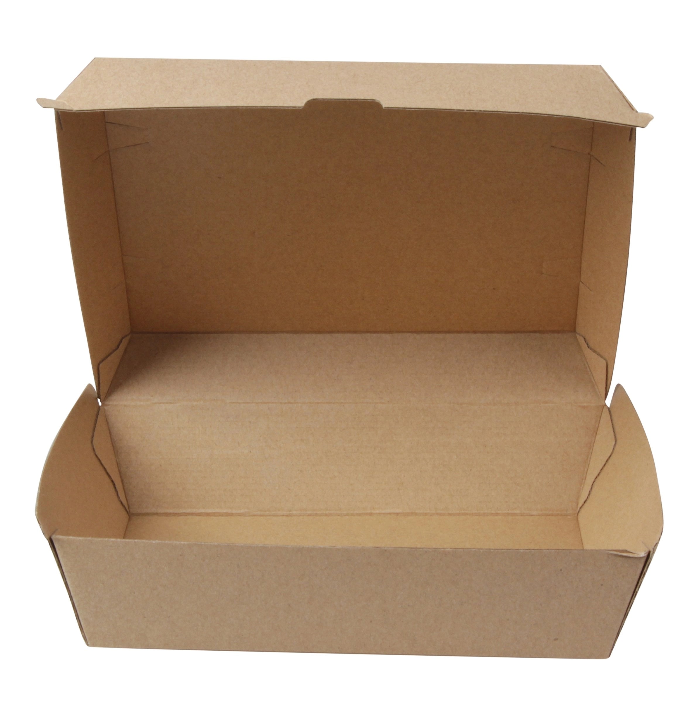 4 x No.10 Corrugated Clamshell Large Lunchbox (Hp3) (4 X 50 S)