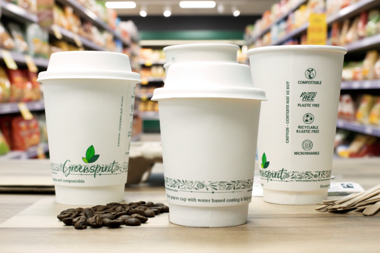 20 x Cup Double Wall 8Oz Plastic Free