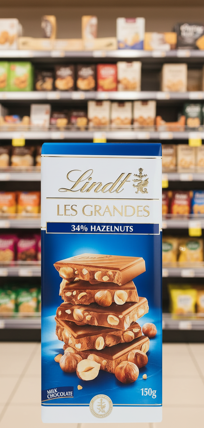 13 x Lindt Les Grandes Hazelnut Milk - 150GM