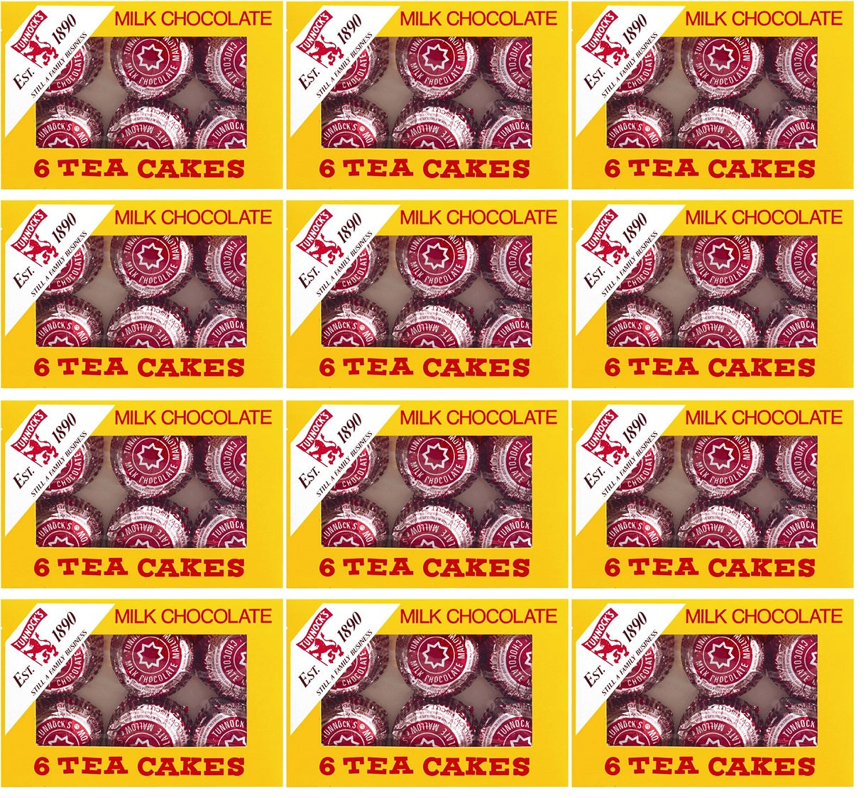 12 x Tunnock's Milk Chocolate Tea Cakes 6 X 24G