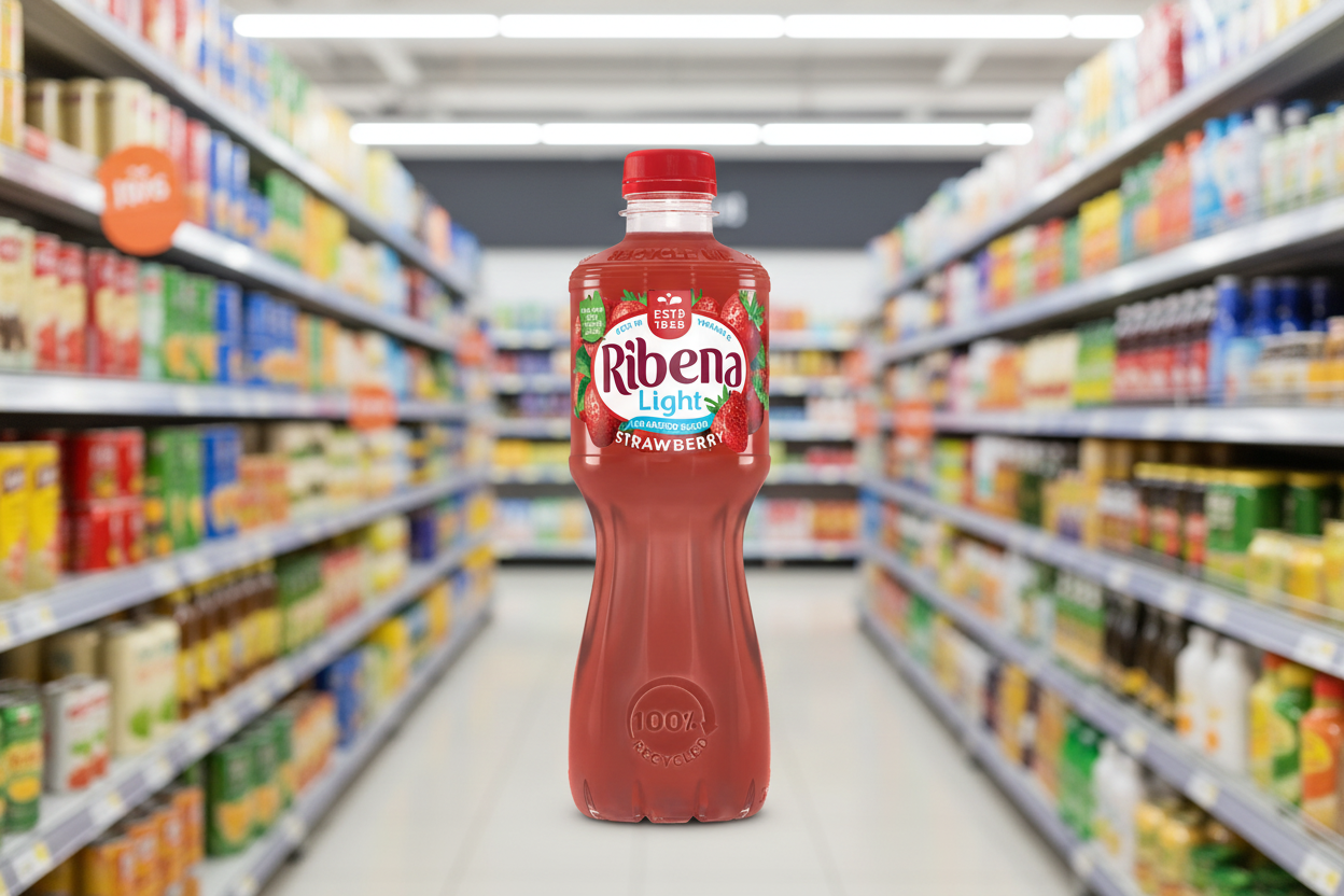 12 x Ribena Strawberry Juice Drink No Added Sugar 500Ml