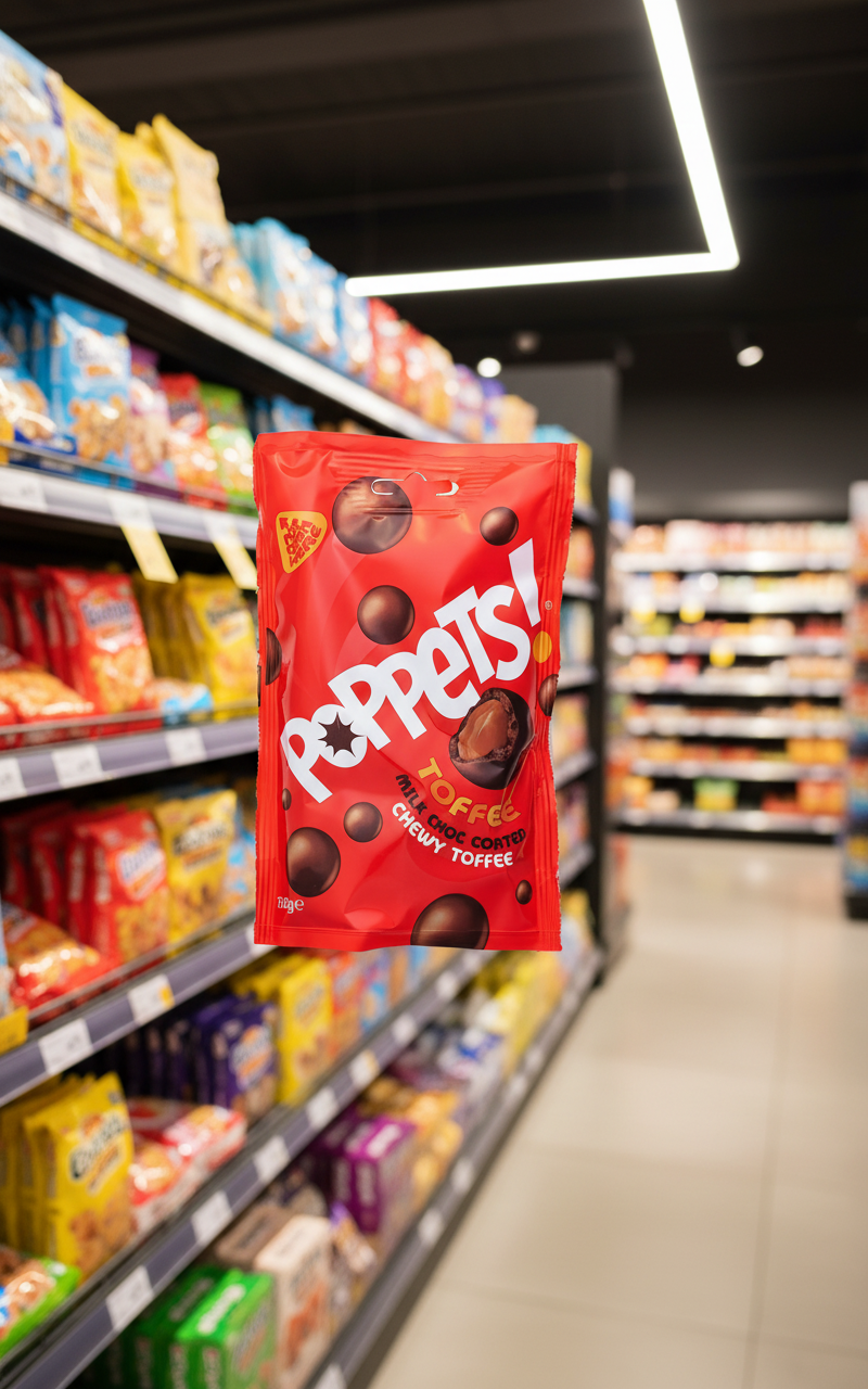 9 x Poppets Toffee Pouch - 130GM