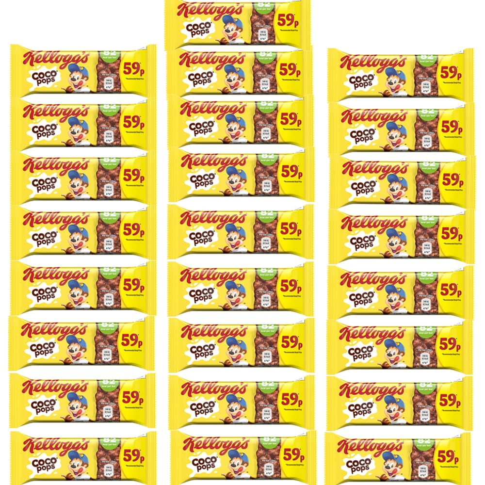 25 x Kelloggs Coco Pops Cereal & Milk Bar - 20GM