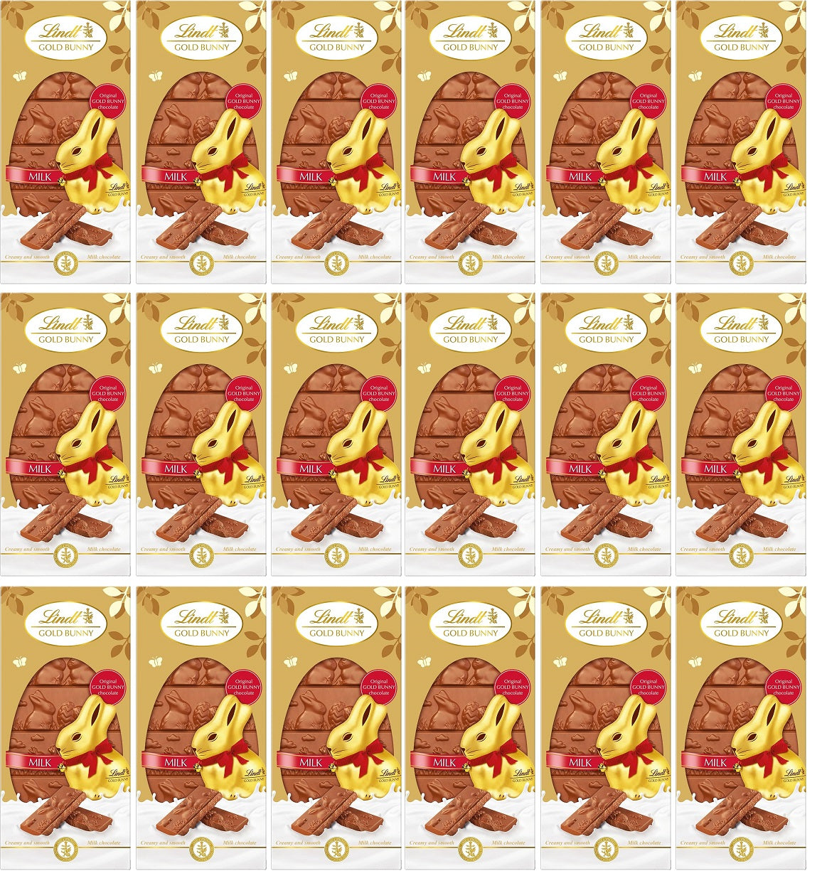 18 X Lindt Gold Bunny Bar - 120Gm