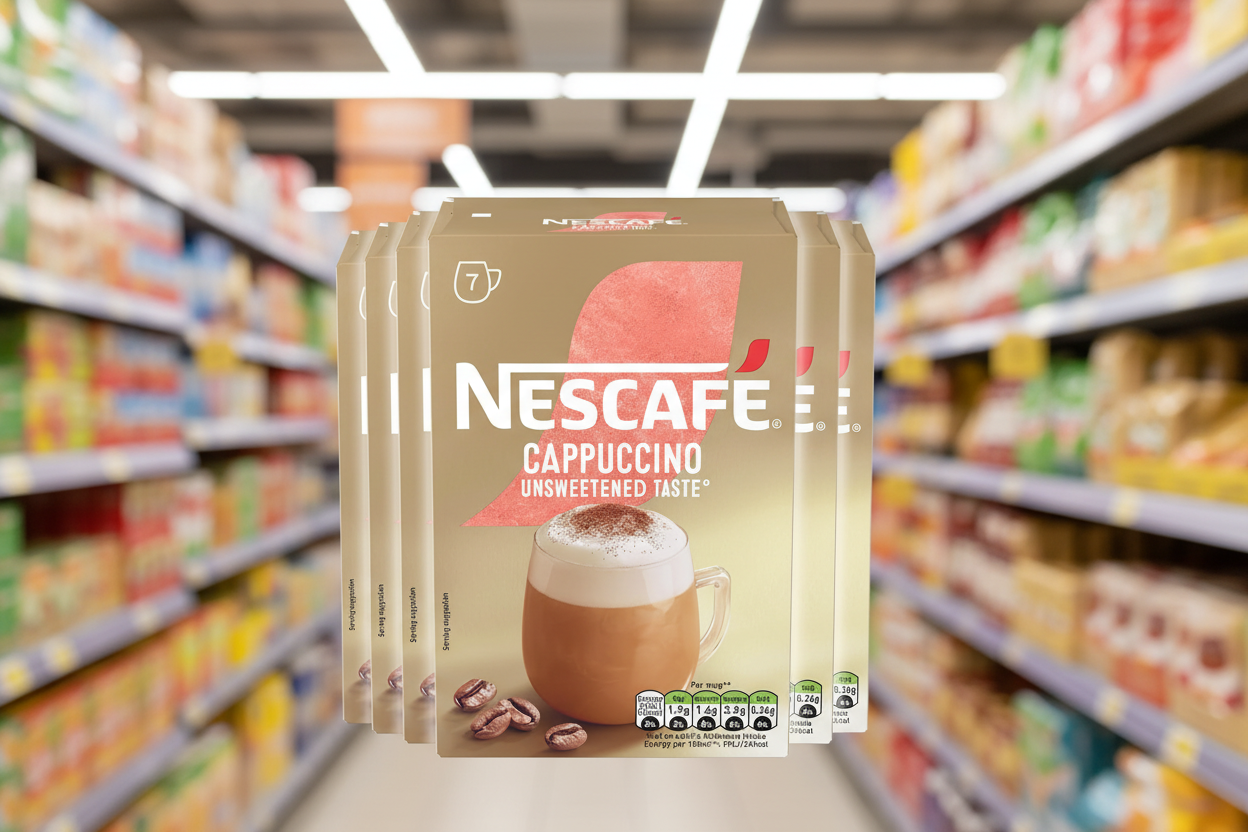 6 x Nescafe Cappuccino Unsweet Frothy Coffee Sachets - 99