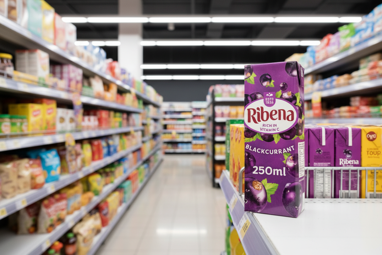 24 x Ribena Blackcurrant Juice Drink Carton 250Ml