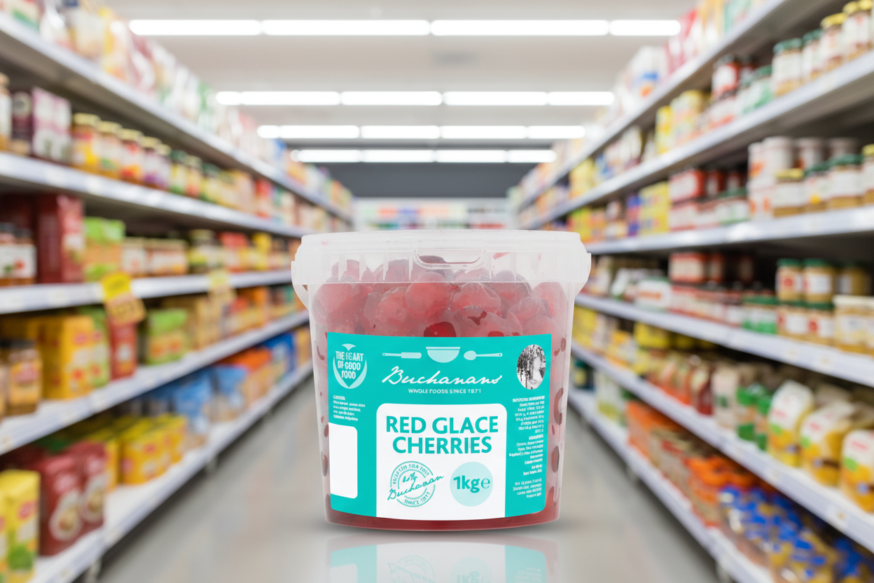 Buchanans Red Glace Cherries 1Kg