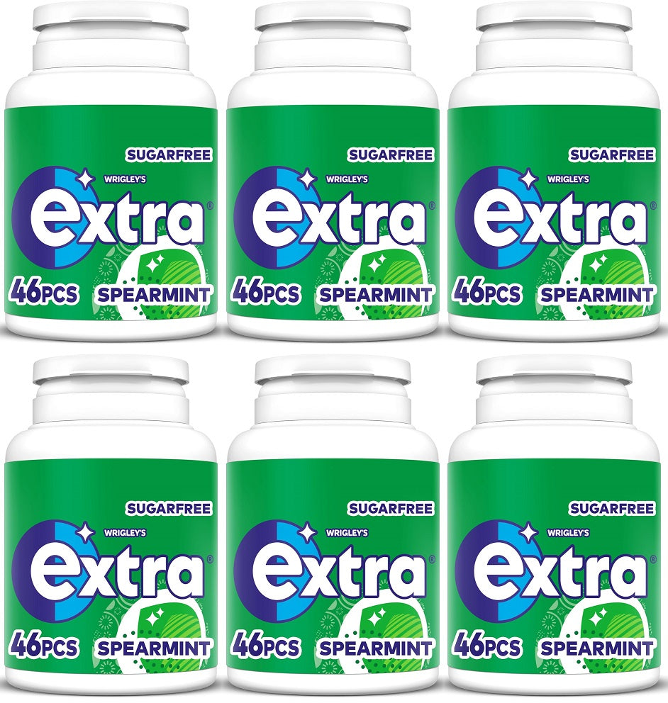 6 x Wrigley's Extra 46 Spearmint 64G