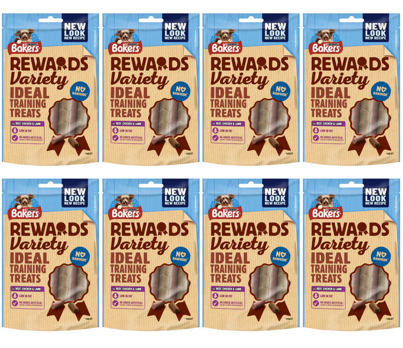 8 x Purina Bakers Rewards Variety 100Gm