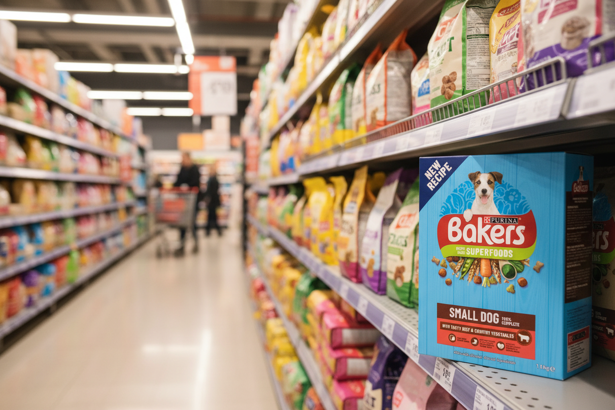 5 X Purina Bakers Complete Small Dog Beef Veg And Wholegrain 1.1Kg