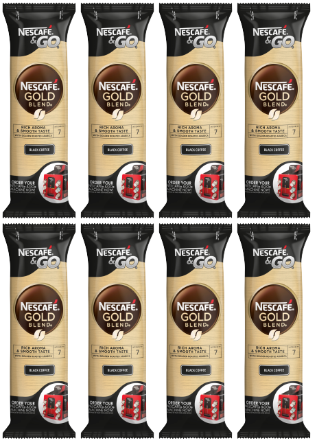 8 X Nescafe Go Black Coffee Cup