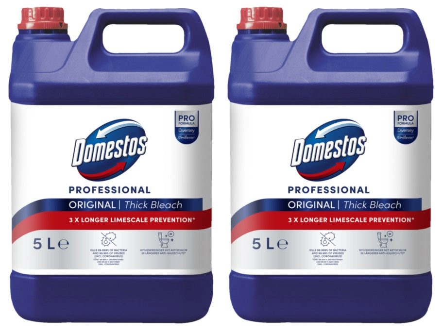 2 X Domestos Bleach - 5 Litre