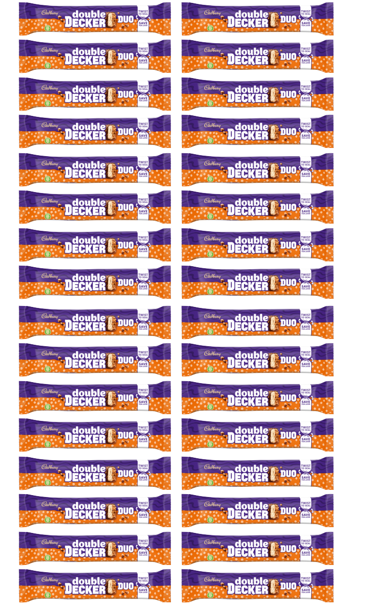 32 x Cadbury Double Decker Duo 75Gm