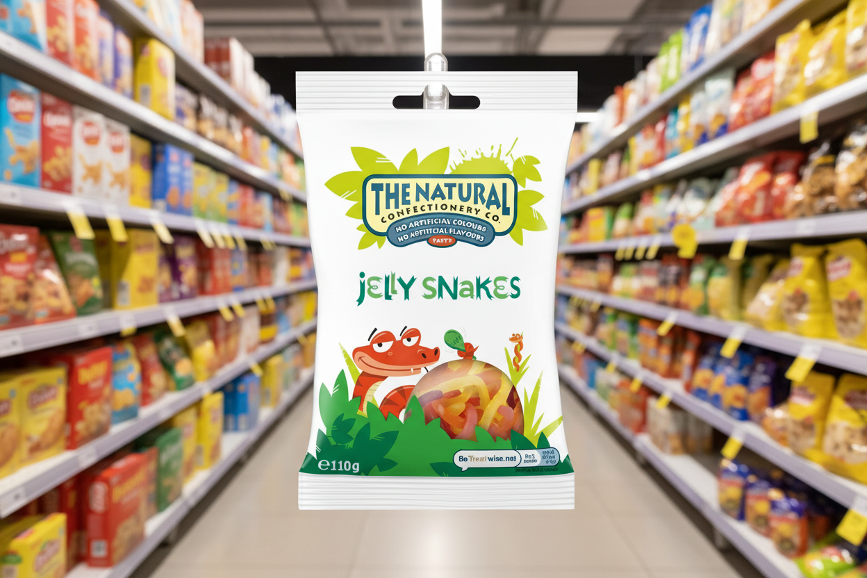 10 x The Natural Confectionery Co. Jelly Snakes 110G