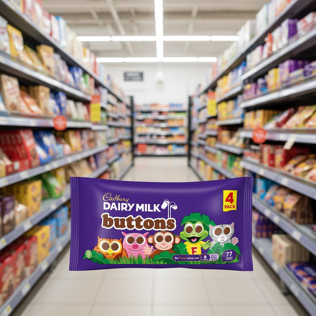 18 x Cadbury Dairy Milk Buttons 4pk - 57.6GM