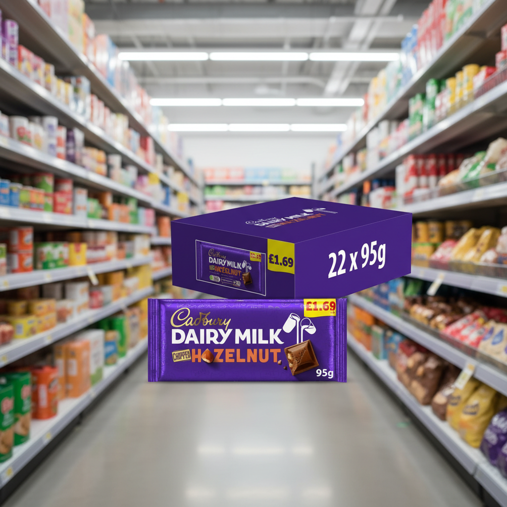 22 x Cadbury Dairy Milk Chopped Nut Bar - 95GM