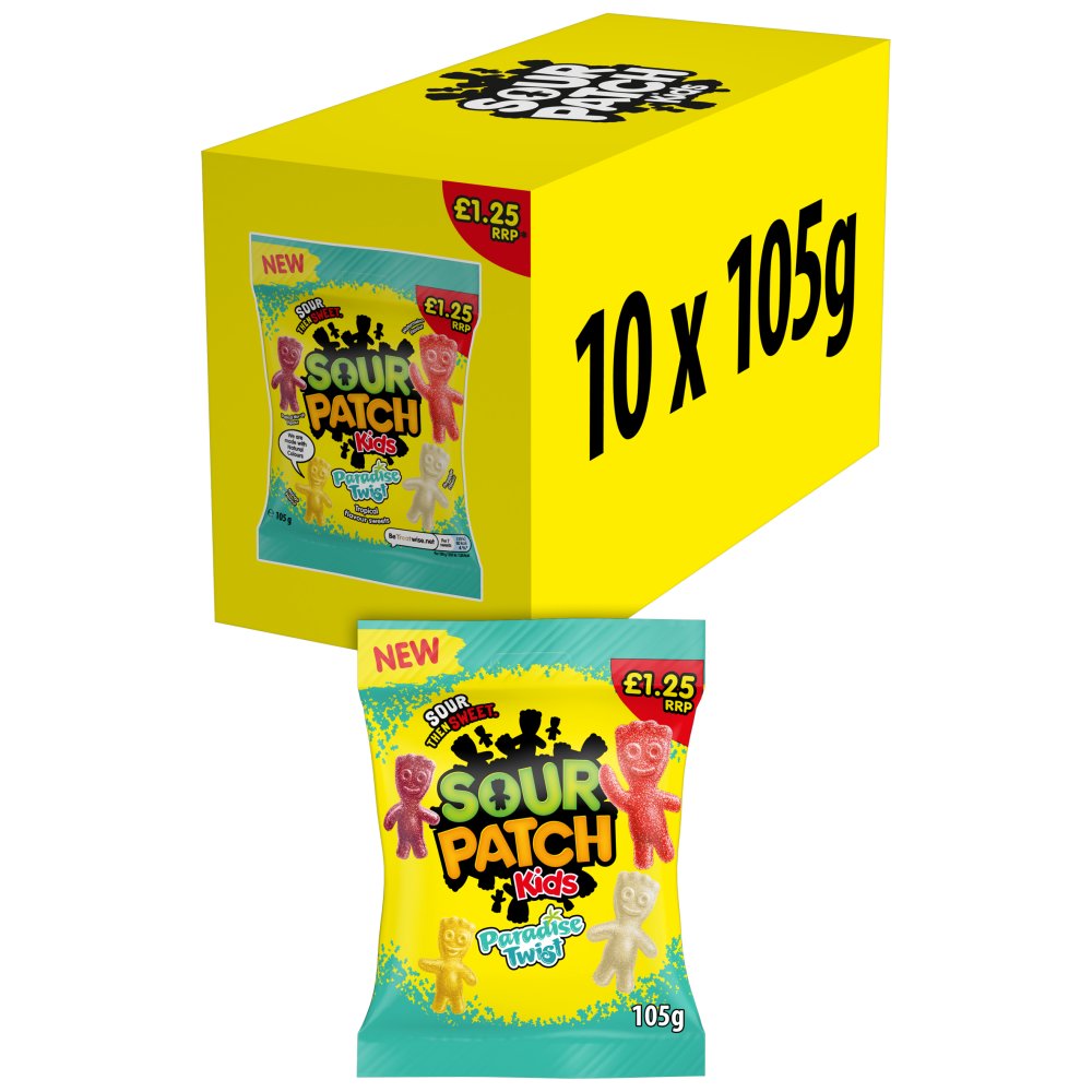 10 X Sour Patch Tropical - 105Gm