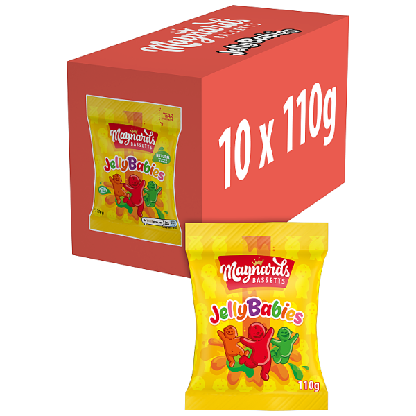 10 X Maynards Jelly Babies Bag - 110Gm