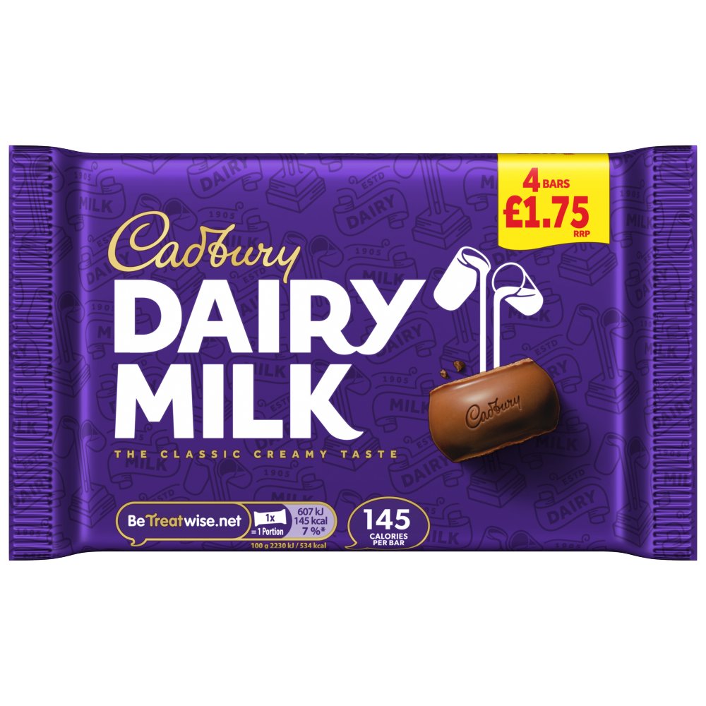 14 X Cadbury Dairy Milk 4Pk - 108.8Gm