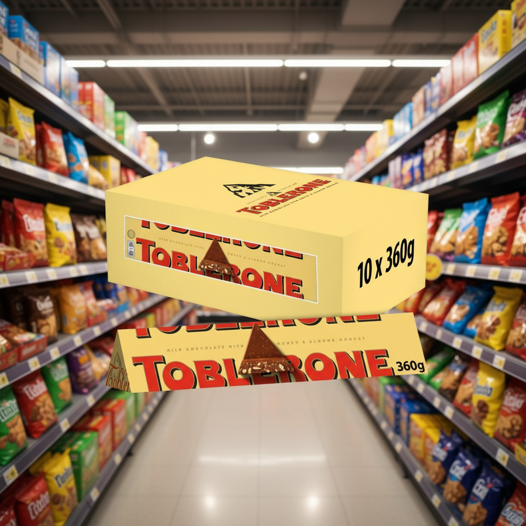 10 x Toblerone Milk Chocolate With Honey & Almond Nougat 360G