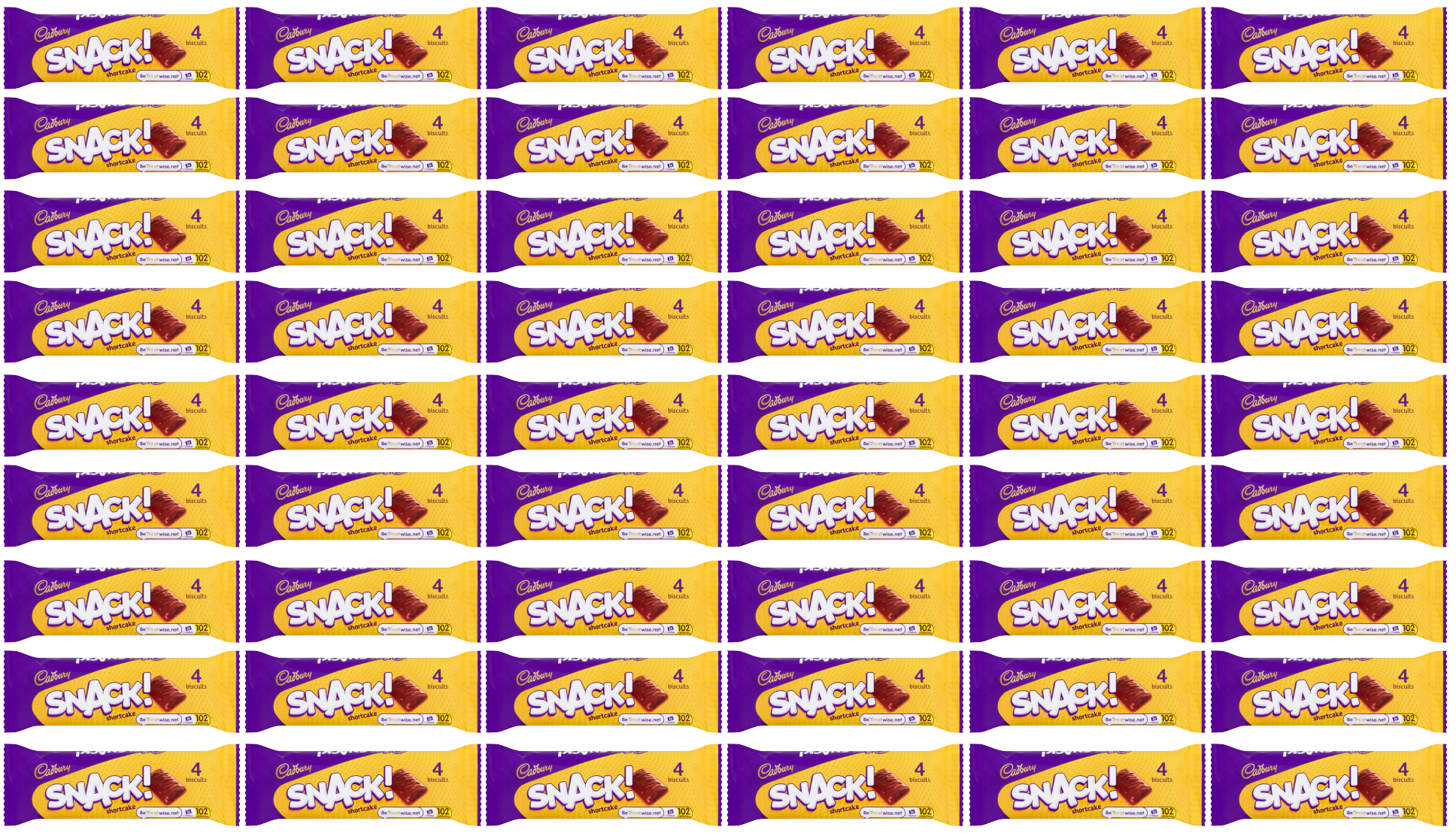 36 x Cadbury Snack Shortcake (Yellow) 40Gm