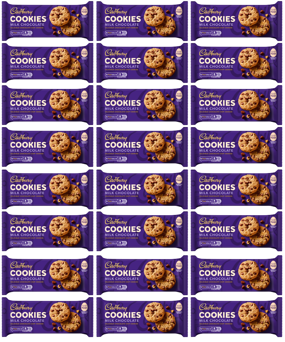24 x Cadburys Cookies Choc Chip - 135GM