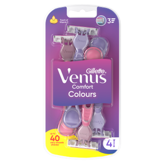 4 X Gillette Venus Colour Disposable Razor - 4 Pack