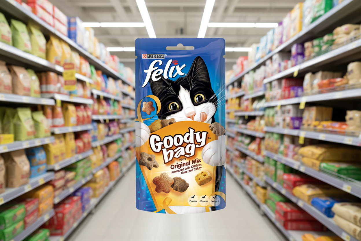 8 x Felix Goody Bag Cat Treats Original 60G