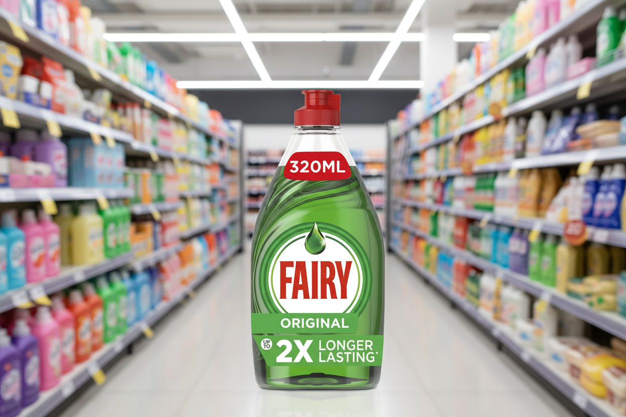 10 x Fairy Original Washing Up Liquid Green With Liftaction 320Ml