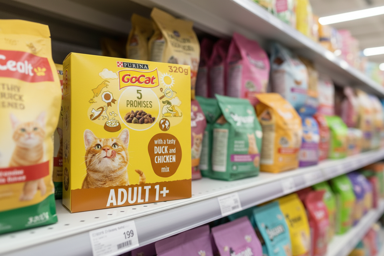 6 x Go-Cat® With Chicken And Turkey Mix With Vegetables Dry Cat Food 320G