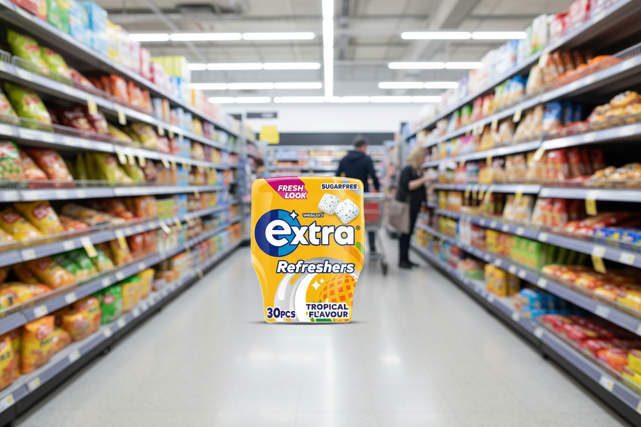 6 x Wrigley's Extra Bottle Refreshers Tropical 30Pc