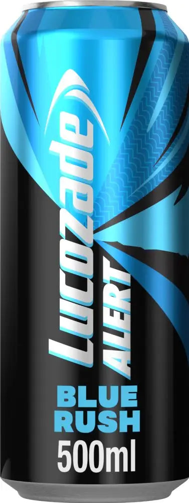 12 x Lucozade Alert Energy Drink Blue Rush 500Ml